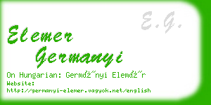 elemer germanyi business card